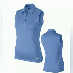 Nike Golf Dri-Fit Collared Sleeveless Tank - Size Small - Blue